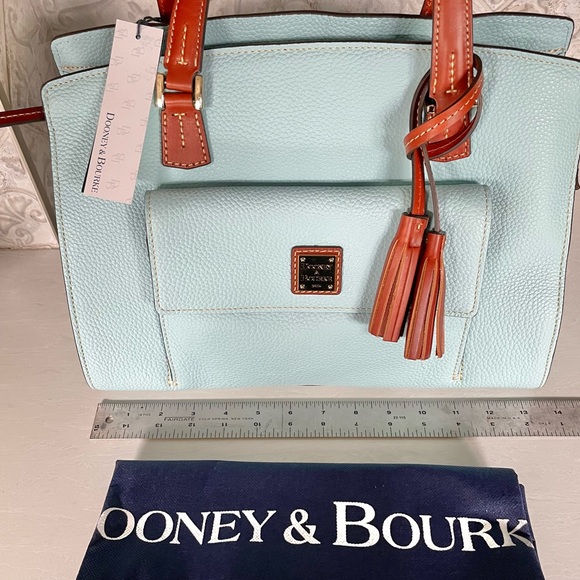 Dooney & Bourke - Pebbled Gain Leather Shoulder Bag - Pale Blue - Picture 2 of 12